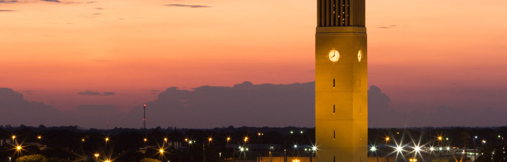 college station skyline at sunset